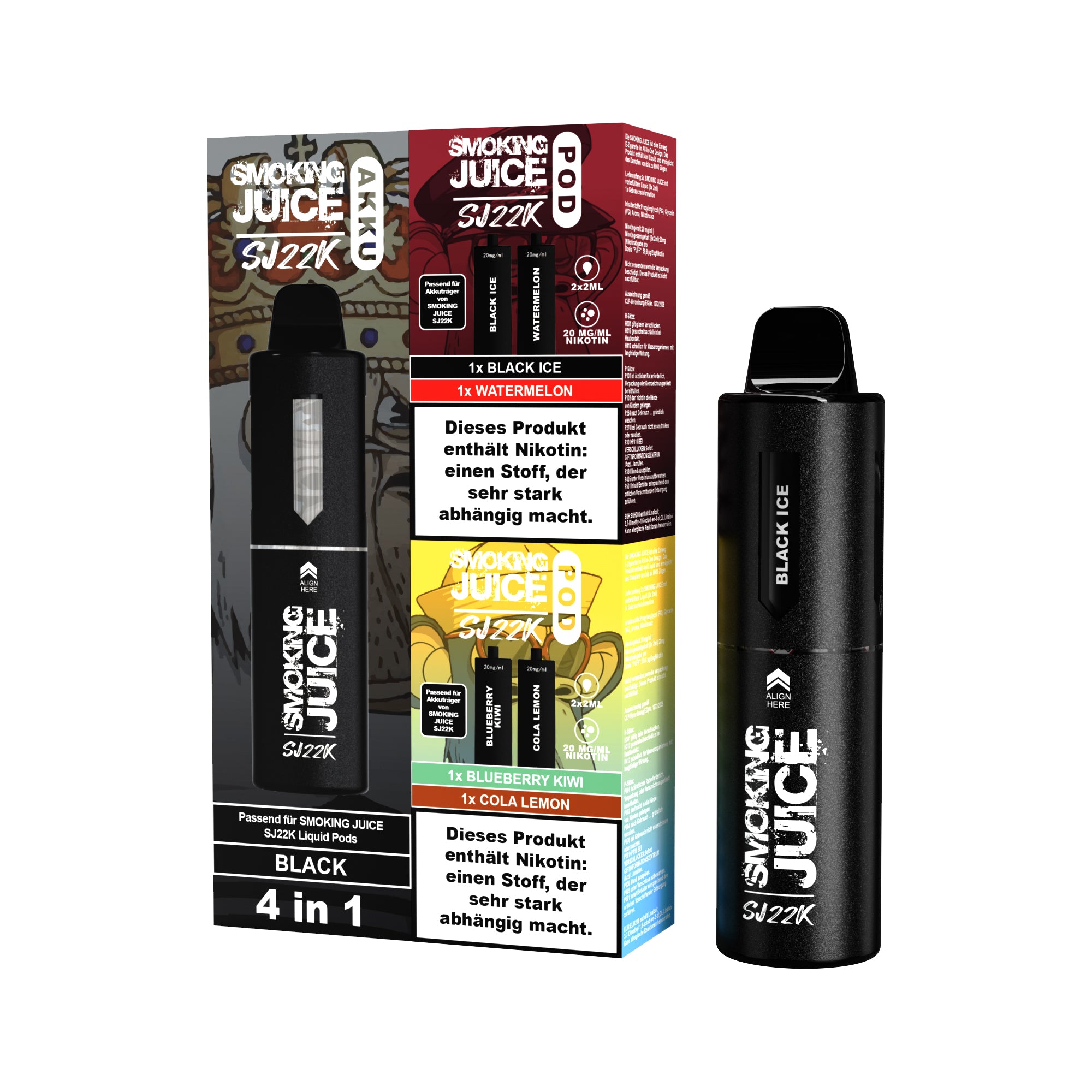 SJ22K Black Ice Fresh Mix - 4in1 Vape