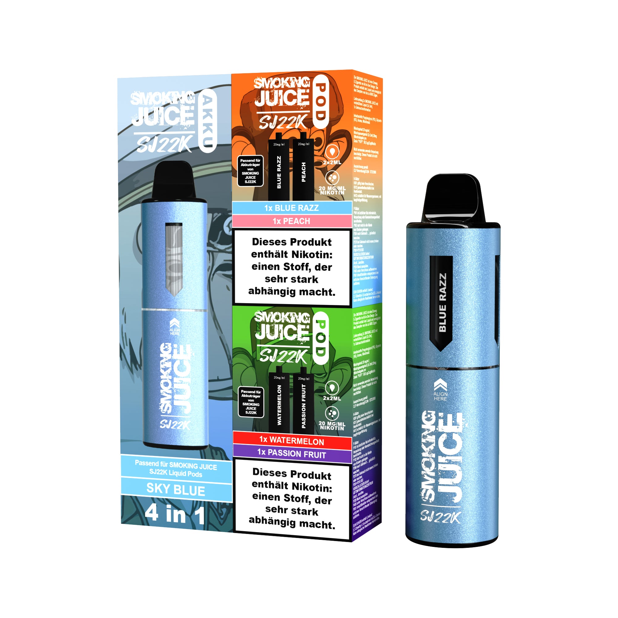 SJ22K Blue Razz Exotic Mix - 4in1 Vape