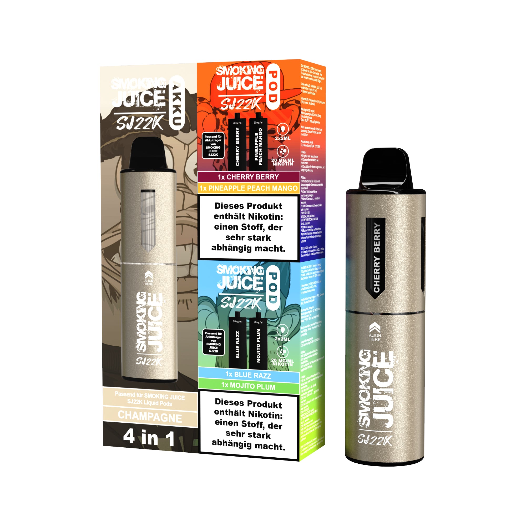 SJ22K Cherry Tropical Mix - 4in1 Vape