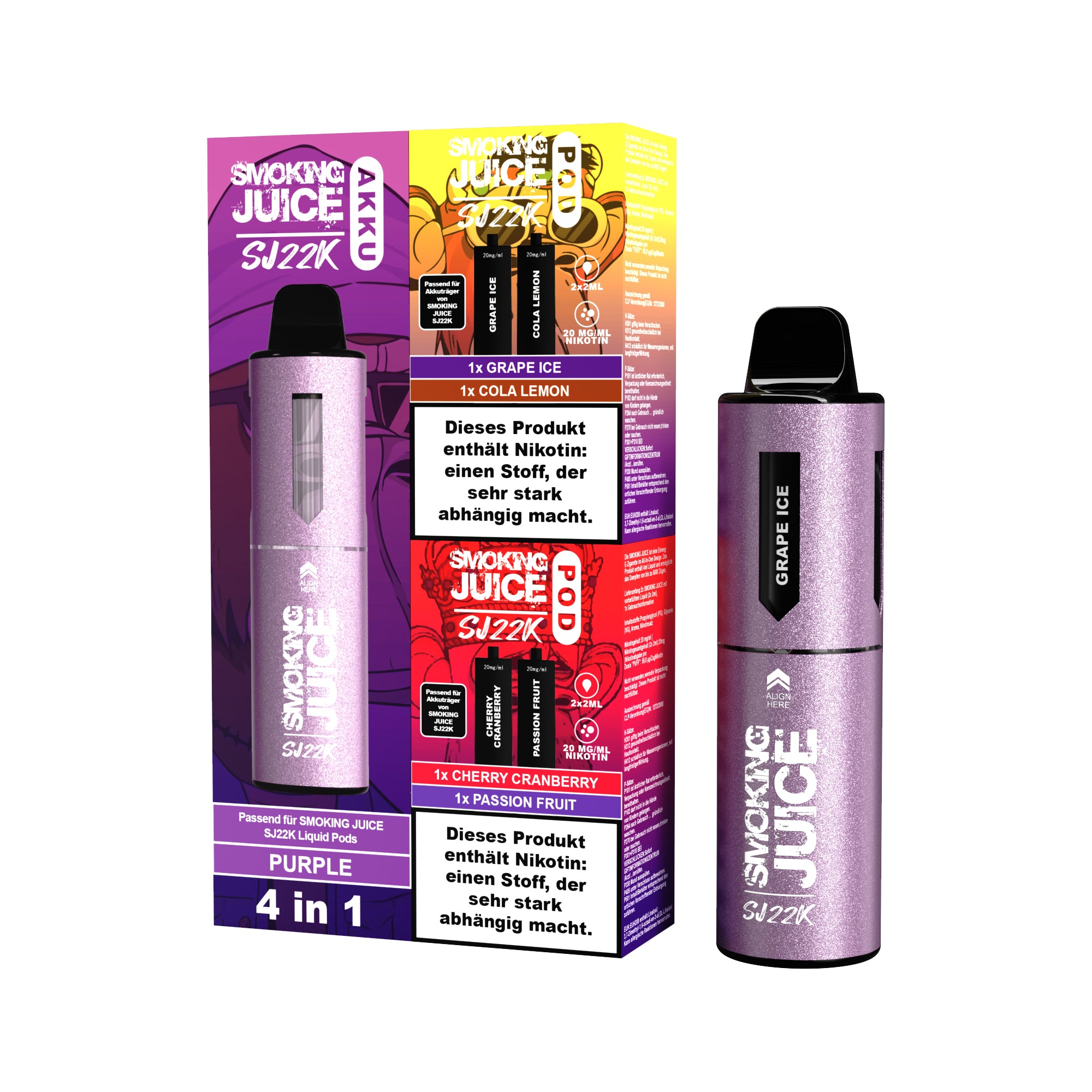 SJ22K Grape Ice Exotic Mix - 4in1 Vape